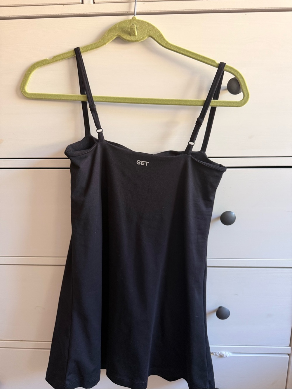 Set Active Black Tank Dress with Shorts Formcloud ☁️